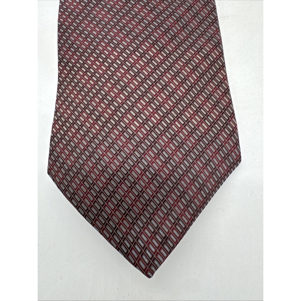 DKNY Mens Silk Tie Maroon‎ Necktie 58" X 3 3/4"